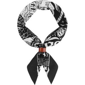 Bandana Scarf With Leather Scarf Buckle, 01